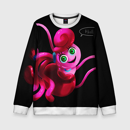 Детский свитшот POPPY PLAYTIME - Mommy long legs Мама длинные ноги / 3D-Белый – фото 1