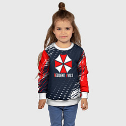 Свитшот детский Umbrella Corporation Resident Evil Краски, цвет: 3D-белый — фото 2