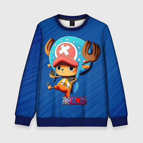 Детский свитшот Тони Тони Чоппер-врач пиратов / 3D-Синий – фото 1