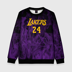 Детский свитшот Lakers 24 фиолетовое пламя