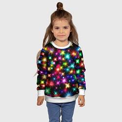 Свитшот детский ЦВЕТНЫЕ ЗВЕЗДЫ COLORED STARS, цвет: 3D-белый — фото 2