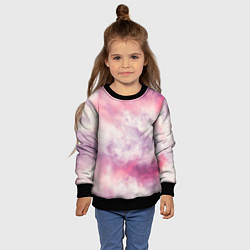 Свитшот детский Абстракция розовое небо, цвет: 3D-черный — фото 2
