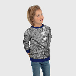 Свитшот детский Надпись - скалолазание - на каменной горной тексту, цвет: 3D-синий — фото 2