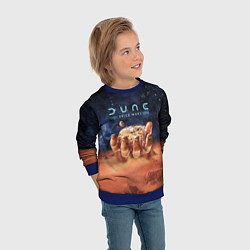 Свитшот детский Dune: Spice Wars песчаные дюны и рука с базой, цвет: 3D-синий — фото 2
