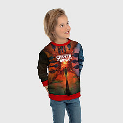 Свитшот детский Stranger Things 4 Измерения, цвет: 3D-красный — фото 2