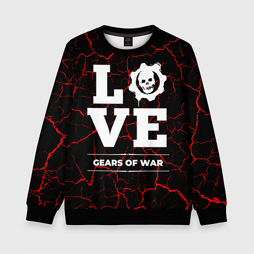 Детский свитшот Gears of War Love Классика / 3D-Черный – фото 1