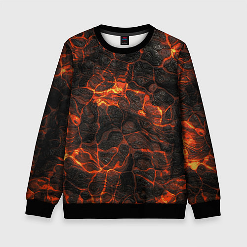 Детский свитшот Лавовый камень / 3D-Черный – фото 1