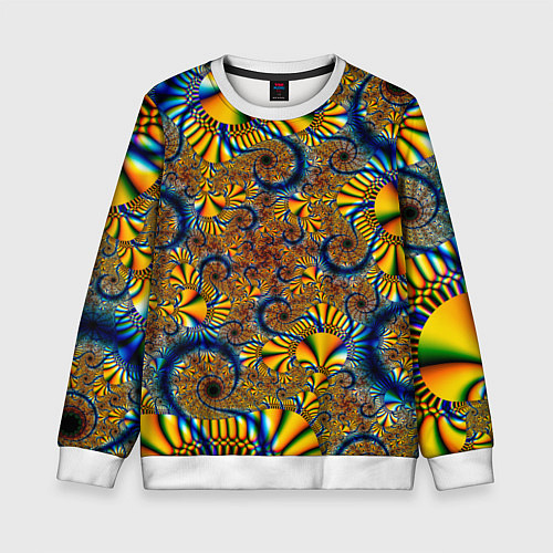 Детский свитшот FRACTAL COLOR PATTERN / 3D-Белый – фото 1