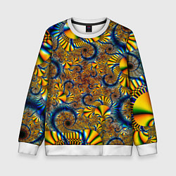 Свитшот детский FRACTAL COLOR PATTERN, цвет: 3D-белый