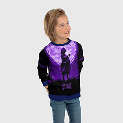 Свитшот детский КЛИНОК, РАССЕКАЮЩИЙ ДЕМОНОВ ГИЮ ТОМИОКА, цвет: 3D-синий — фото 2