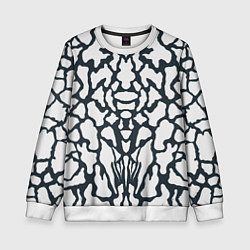 Свитшот детский Animal Black and White Pattern, цвет: 3D-белый