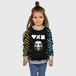 Свитшот детский Love, Death and Robots Pattern, цвет: 3D-меланж — фото 2