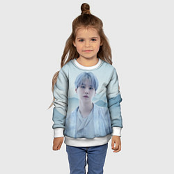 Свитшот детский MIN YOONGI BTS YET TO COME, цвет: 3D-белый — фото 2