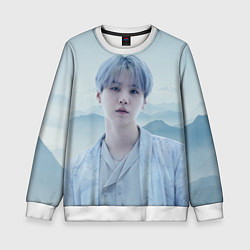 Свитшот детский MIN YOONGI BTS YET TO COME, цвет: 3D-белый