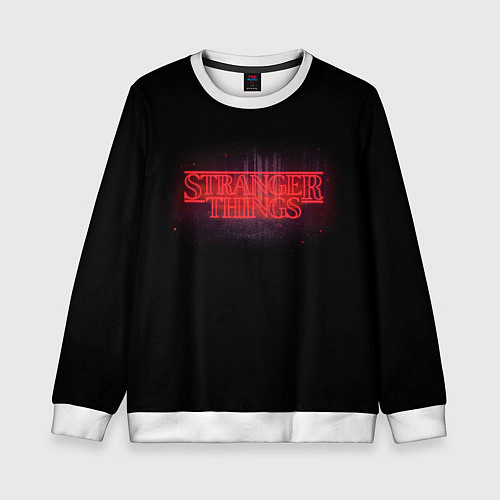 Детский свитшот С логотипом Stranger Things / 3D-Белый – фото 1