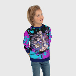 Свитшот детский Грета Honkai star rail, цвет: 3D-синий — фото 2