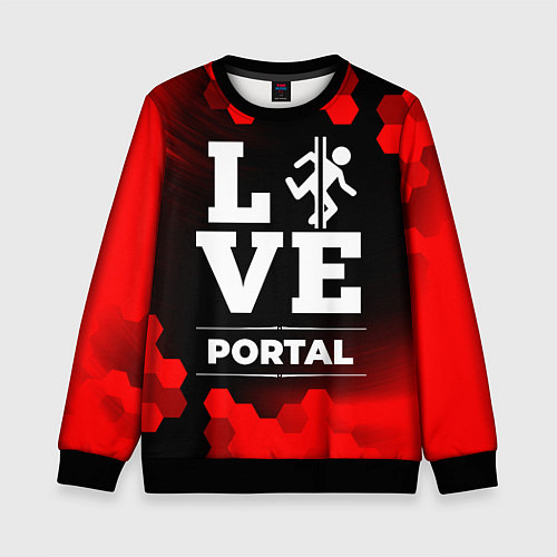 Детский свитшот Portal Love Классика / 3D-Черный – фото 1