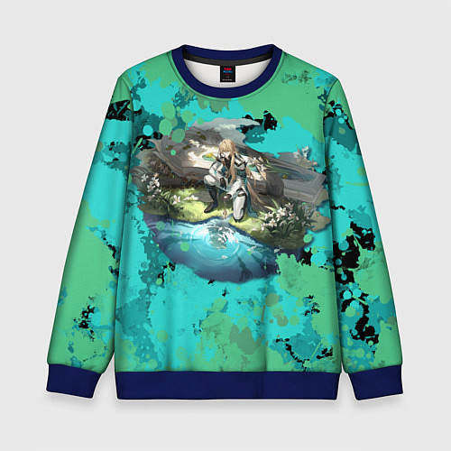 Детский свитшот Лоча Honkai star rail / 3D-Синий – фото 1