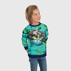 Свитшот детский Лоча Honkai star rail, цвет: 3D-синий — фото 2