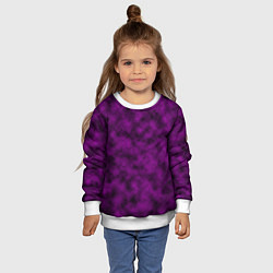 Свитшот детский Черно-пурпурная облачность, цвет: 3D-белый — фото 2