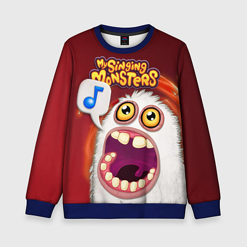Детский свитшот My singing monster / 3D-Синий – фото 1