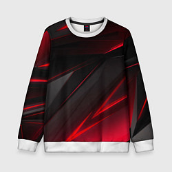 Свитшот детский Красно-черный фон, цвет: 3D-белый
