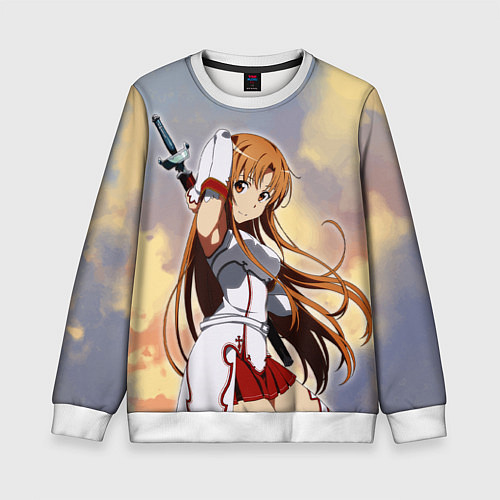 Детский свитшот Асуна Юки - Sword Art Online / 3D-Белый – фото 1