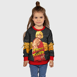 Свитшот детский Кен Мастерс - Street Fighter, цвет: 3D-красный — фото 2