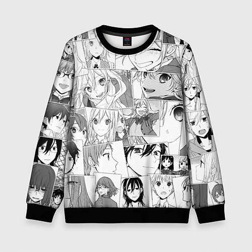 Детский свитшот Horimiya pattern / 3D-Черный – фото 1