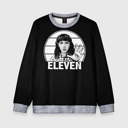 Детский свитшот ELEVEN Очень странные дела / 3D-Меланж – фото 1