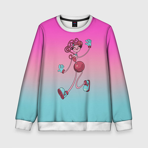 Детский свитшот Мама длинные ноги: Poppy Playtime / 3D-Белый – фото 1