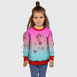 Свитшот детский Мама длинные ноги: Poppy Playtime, цвет: 3D-красный — фото 2