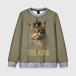 Свитшот детский Король котов Мейн-кун, цвет: 3D-меланж