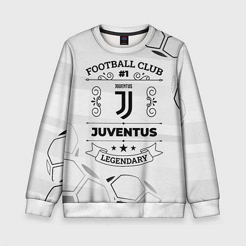 Детский свитшот Juventus Football Club Number 1 Legendary / 3D-Белый – фото 1