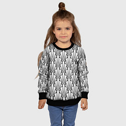 Свитшот детский Современный геометрический узор светлый фон, цвет: 3D-черный — фото 2