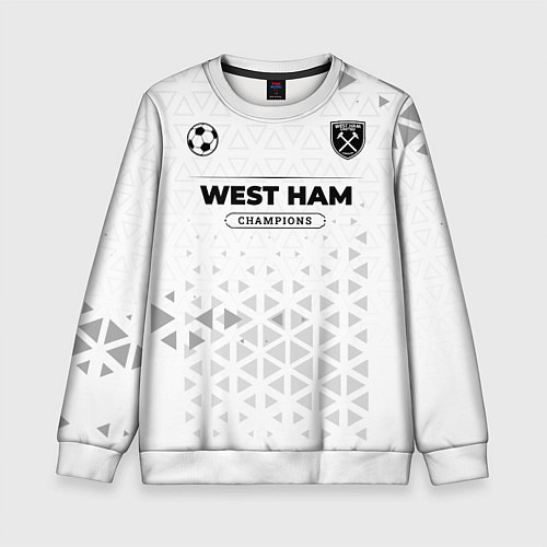 Детский свитшот West Ham Champions Униформа / 3D-Белый – фото 1