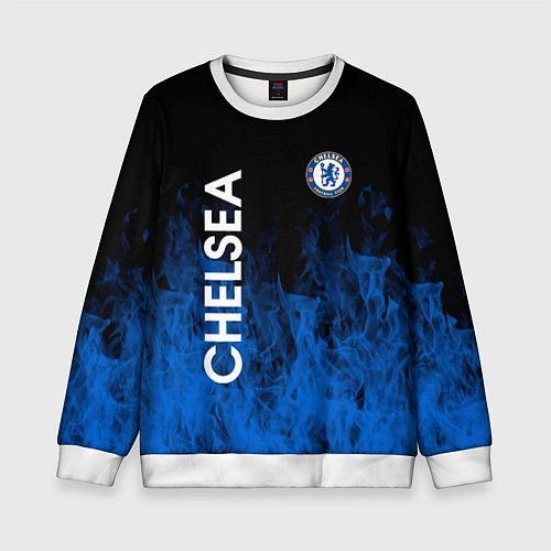 Детский свитшот Chelsea пламя / 3D-Белый – фото 1