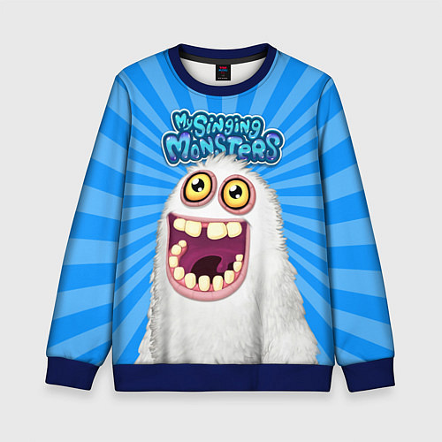 Детский свитшот My singing monsters Мамунт / 3D-Синий – фото 1
