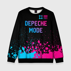 Свитшот детский Depeche Mode Neon Gradient, цвет: 3D-черный