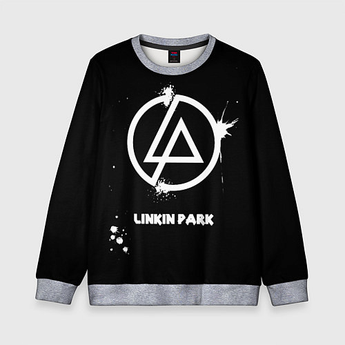 Детский свитшот Linkin Park логотип краской / 3D-Меланж – фото 1