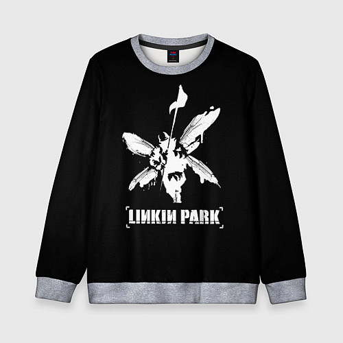 Детский свитшот Linkin Park белый / 3D-Меланж – фото 1