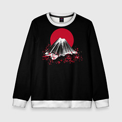 Детский свитшот Гора Фудзи Цветение сакуры