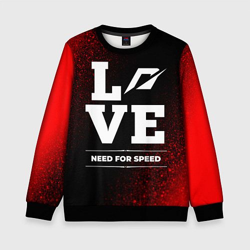 Детский свитшот Need for Speed Love Классика / 3D-Черный – фото 1