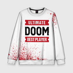 Детский свитшот Doom: красные таблички Best Player и Ultimate