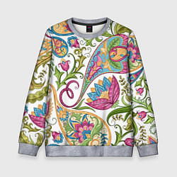 Свитшот детский Fashionable floral Oriental pattern Summer 2025, цвет: 3D-меланж