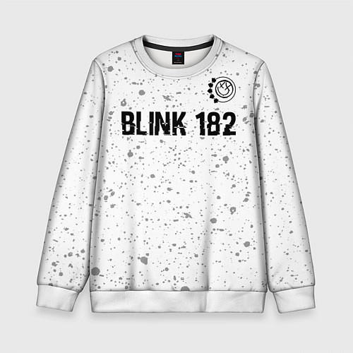 Детский свитшот Blink 182 Glitch на светлом фоне / 3D-Белый – фото 1