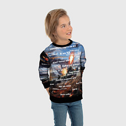Свитшот детский Сленг геймера танкиста, цвет: 3D-черный — фото 2
