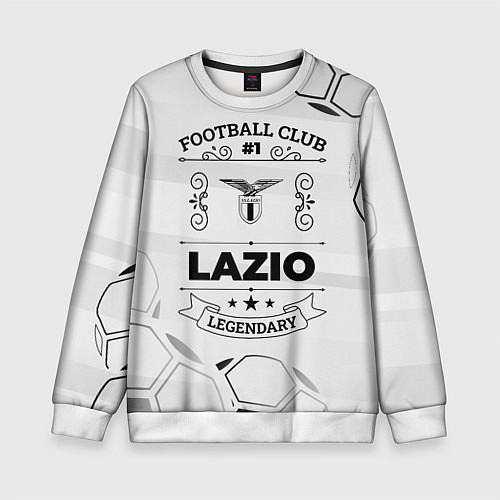 Детский свитшот Lazio Football Club Number 1 Legendary / 3D-Белый – фото 1