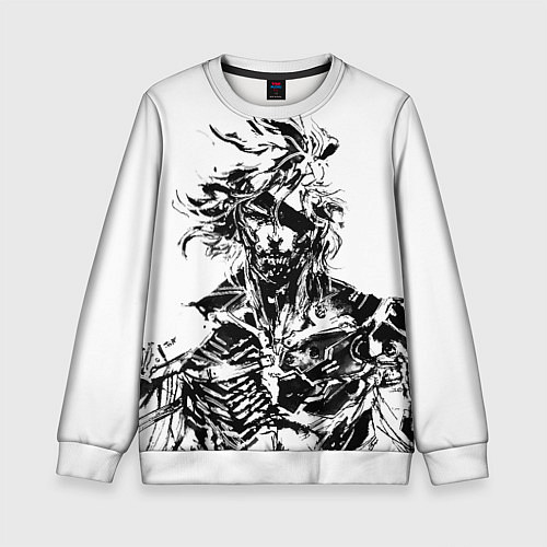Детский свитшот Metal Gear Rising: Revengeance / 3D-Белый – фото 1
