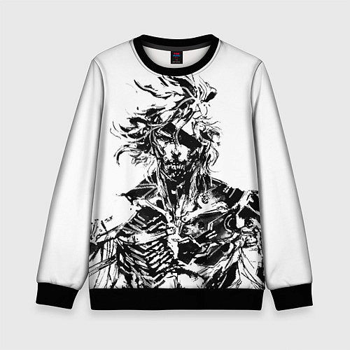 Детский свитшот Metal Gear Rising: Revengeance / 3D-Черный – фото 1
